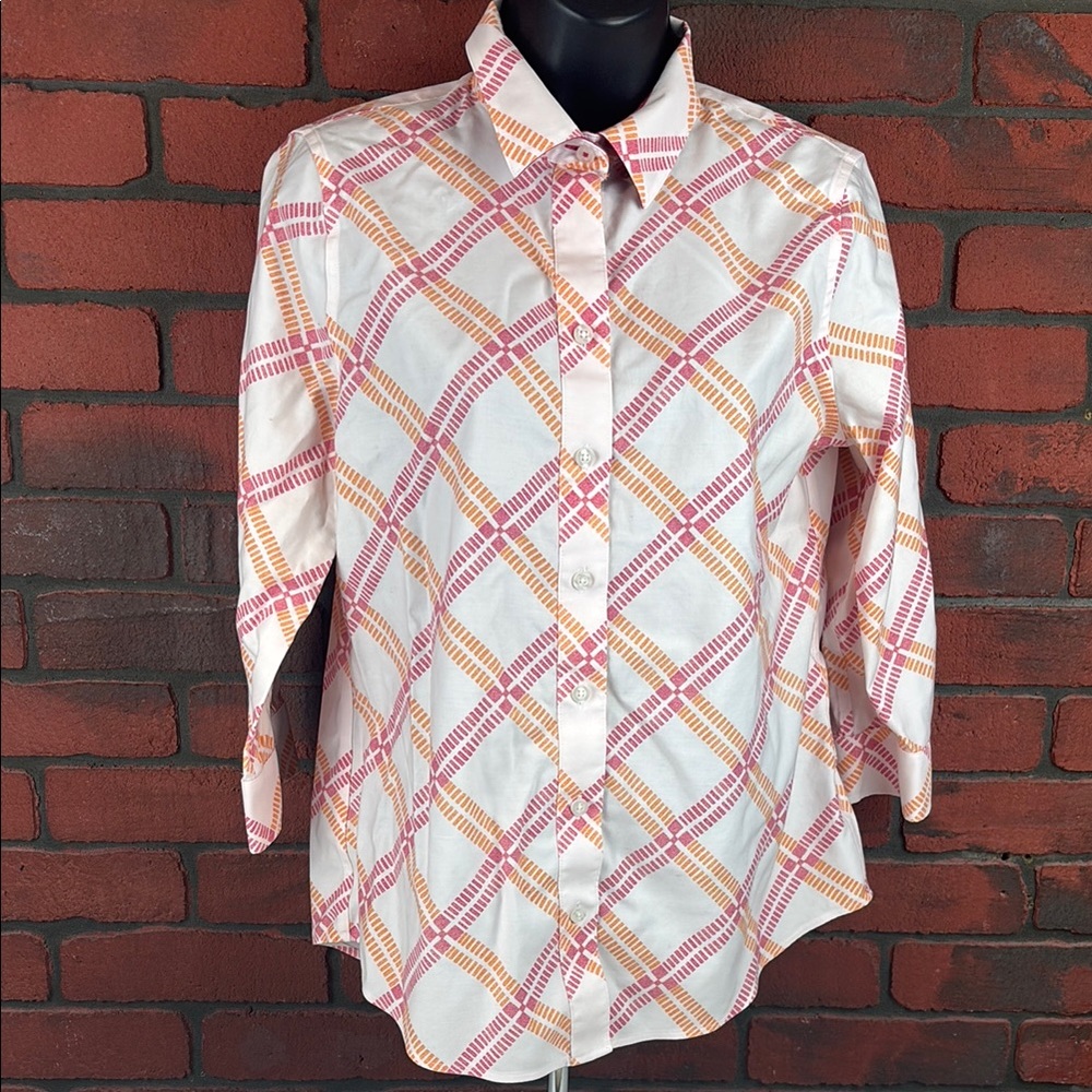 Chicos Shirt Womens 00 Geometric‎ Button Down